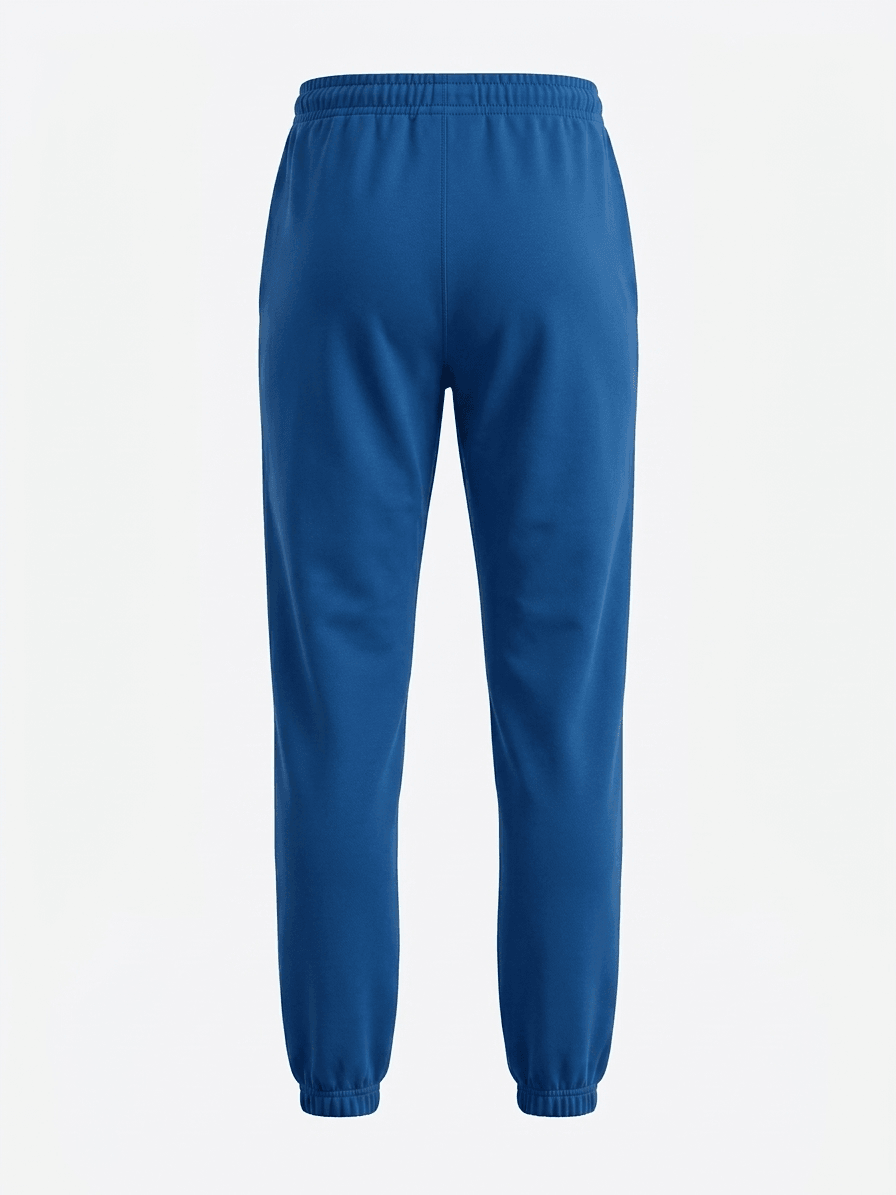 CLOSED HEM SWEAT PANTS-BLUE