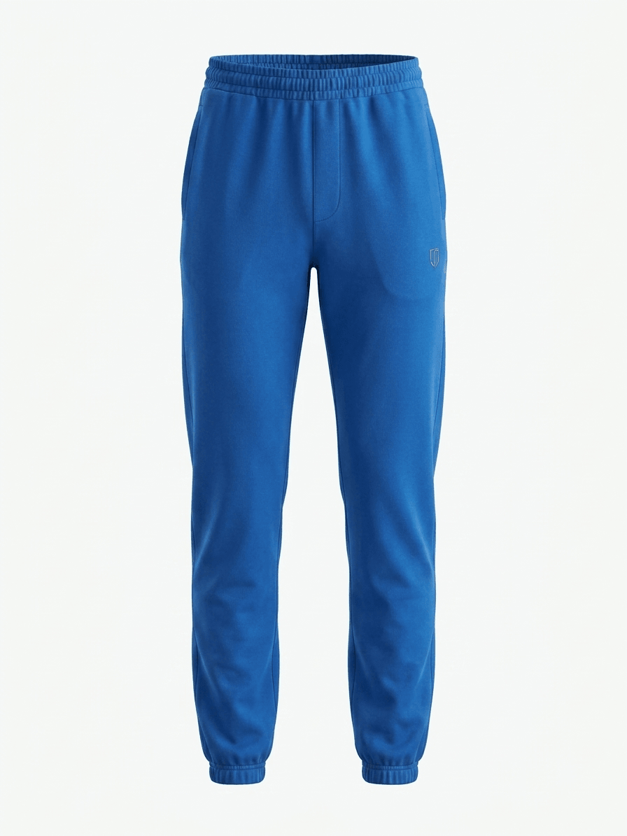 CLOSED HEM SWEAT PANTS-BLUE
