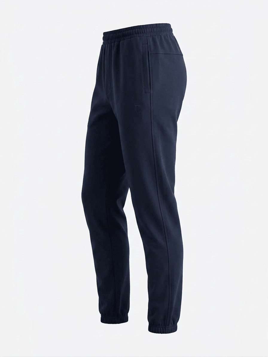 CLOSED HEM SWEAT PANTS-NAVY