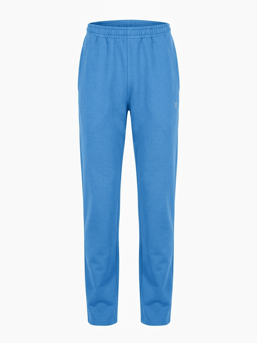 OPEN HEM SWEAT PANTS-BLUE
