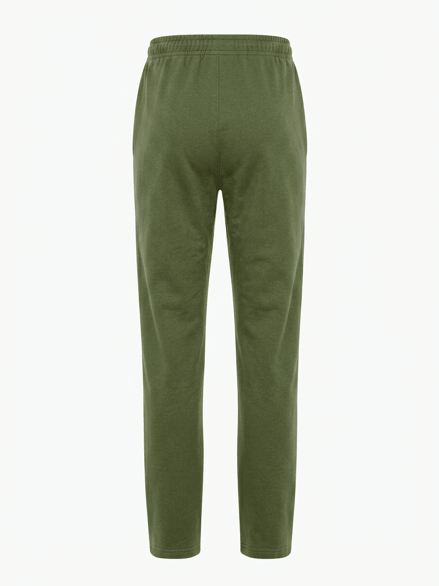 OPEN HEM SWEAT PANTS-DARK GREEN