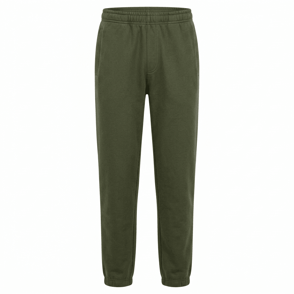 OPEN HEM SWEAT PANTS-DARK GREEN