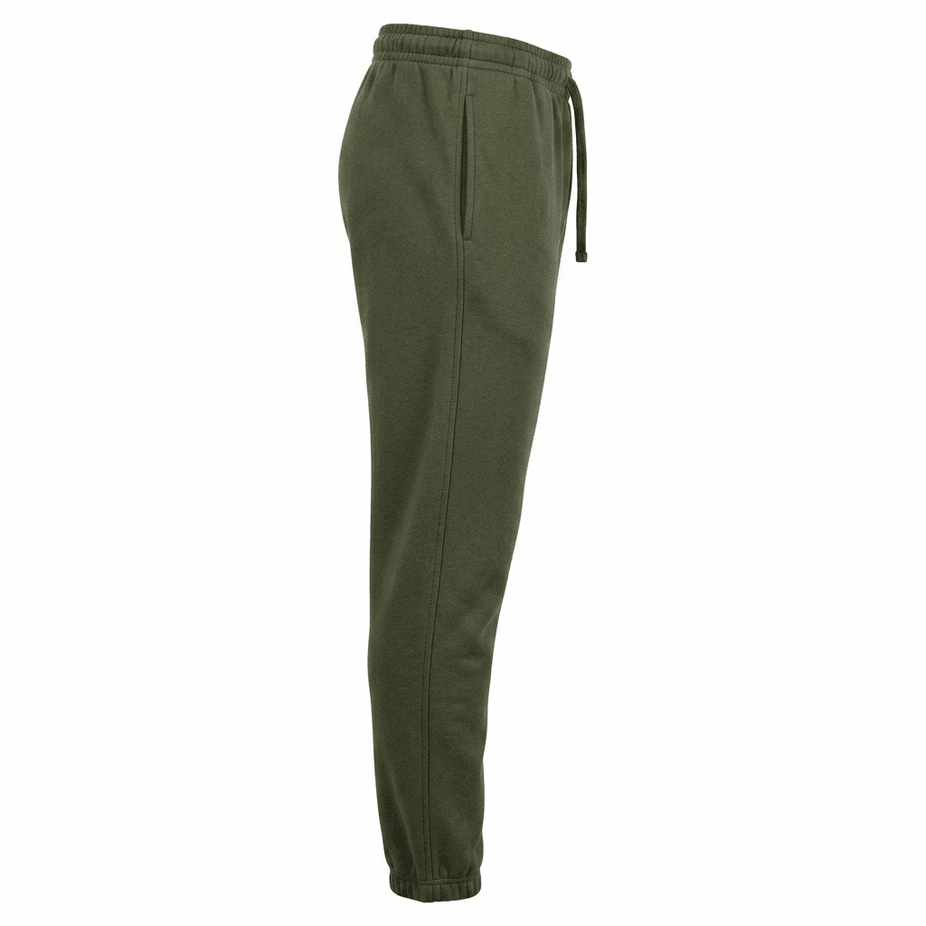 OPEN HEM SWEAT PANTS-DARK GREEN