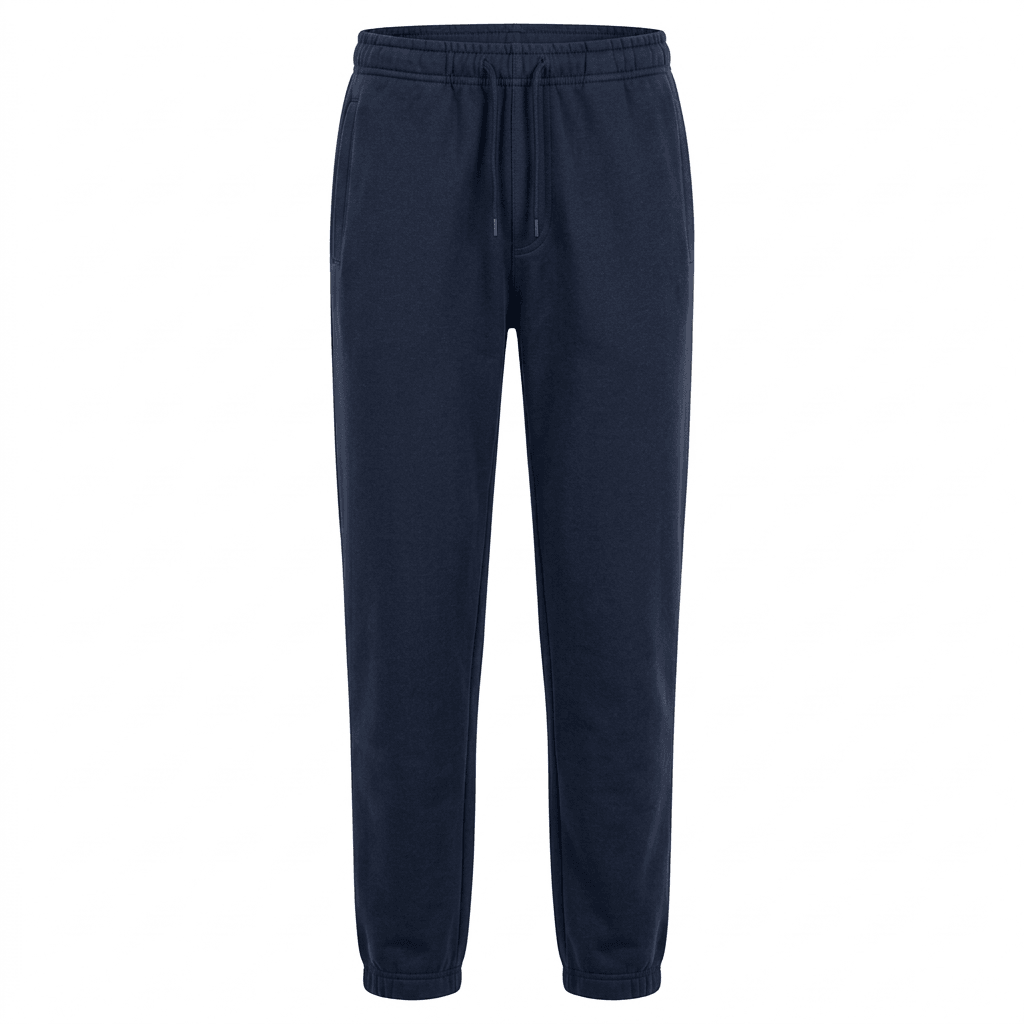 OPEN HEM SWEAT PANTS-NAVY