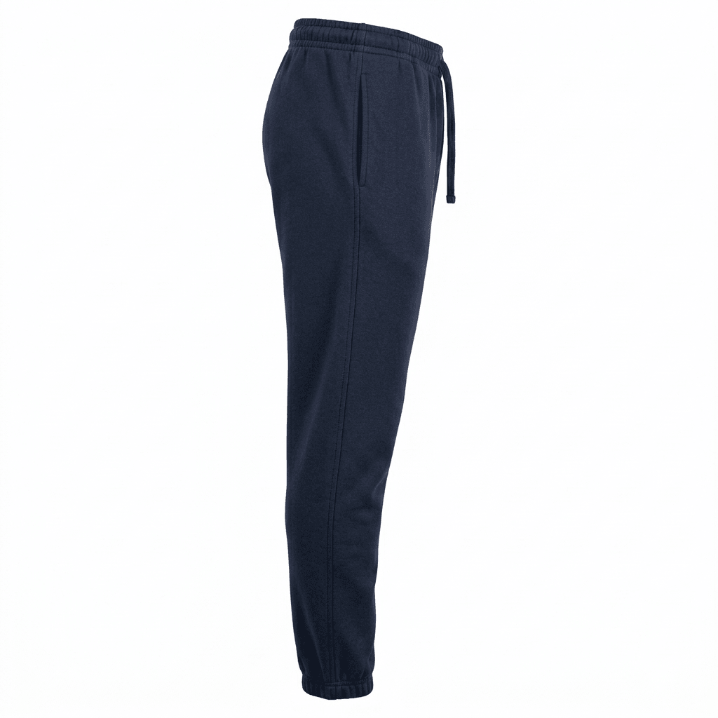 OPEN HEM SWEAT PANTS-NAVY
