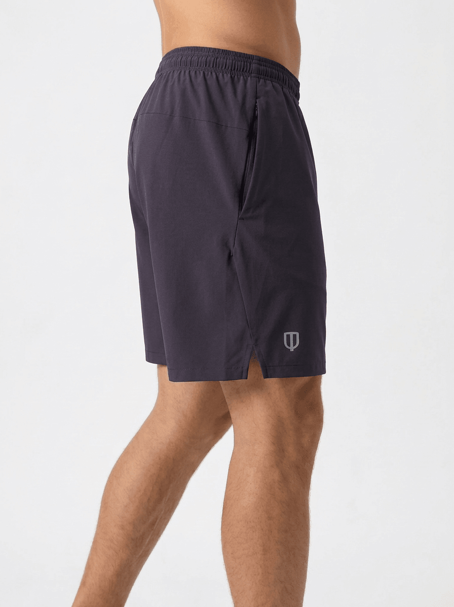 VICTORY WOVEN SHORTS-EGGPLANT