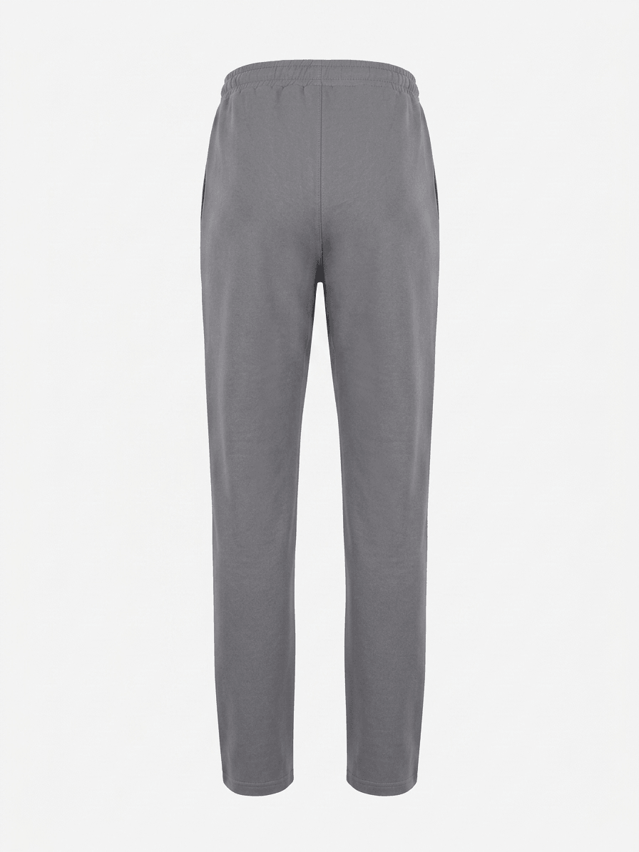 OPEN HEM SWEAT PANTS-MELANGE LIGHT GREY