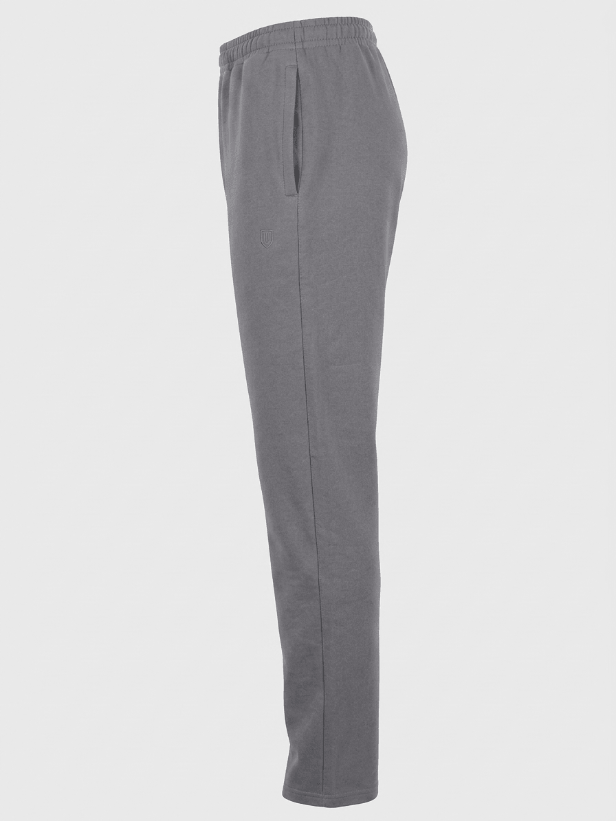 OPEN HEM SWEAT PANTS-MELANGE LIGHT GREY