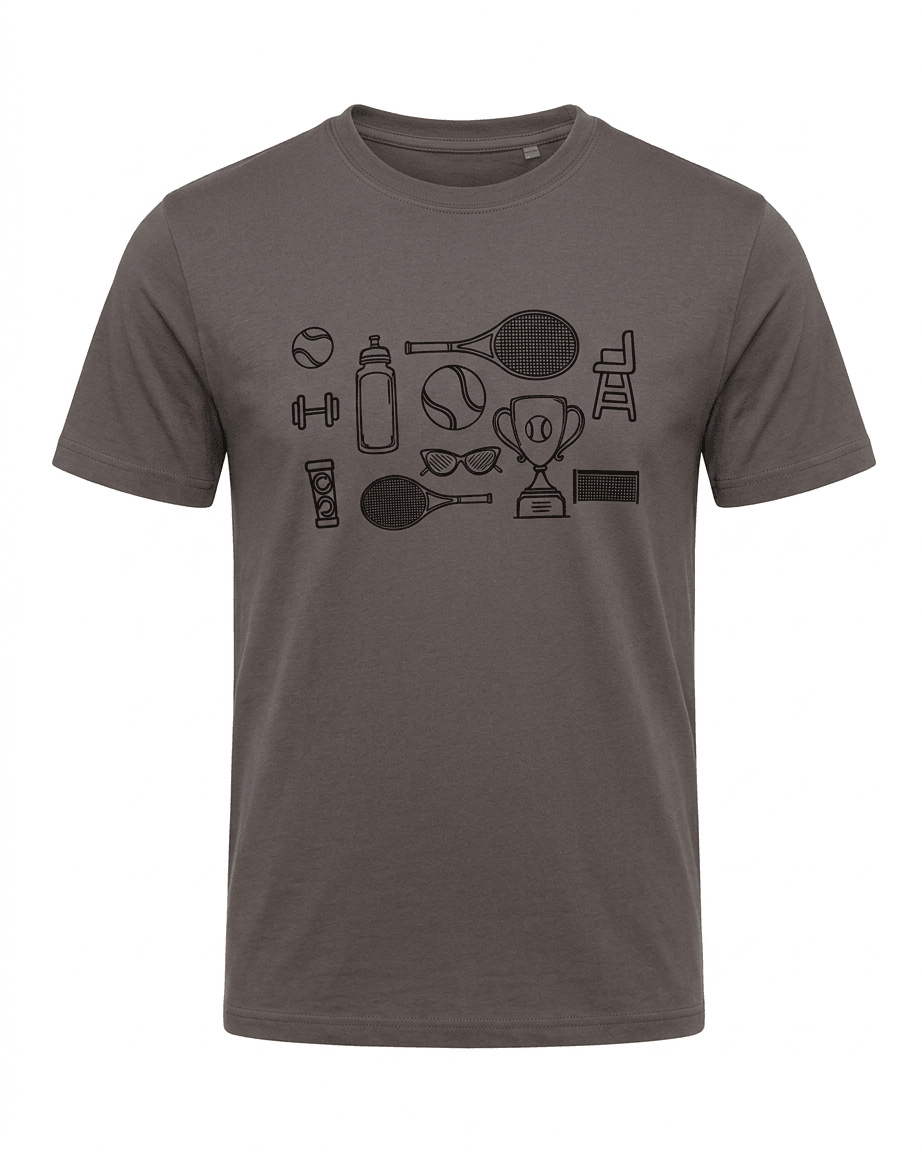 TENNIS ICONS SS TSHIRTS-ANTHRACITE