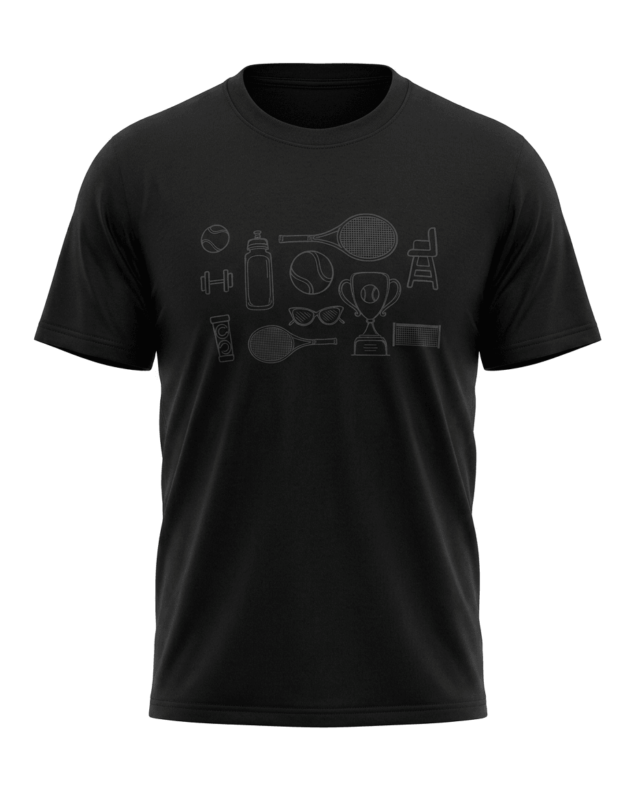 TENNIS ICONS SS TSHIRTS-BLACK