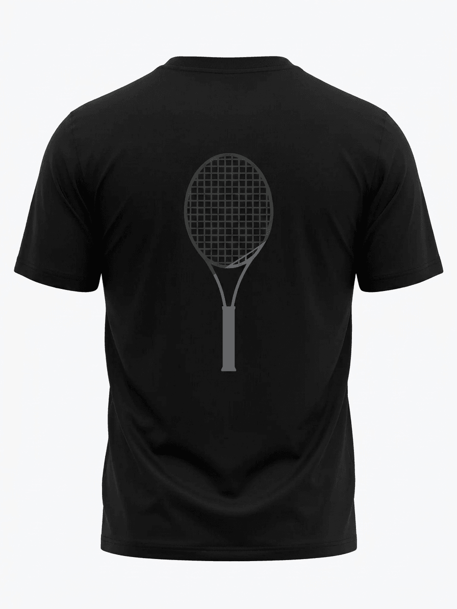 TENNIS RACKET SS TSHIRTS-BLACK