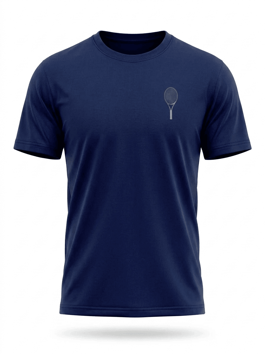 TENNIS RACKET SS TSHIRTS-NAVY