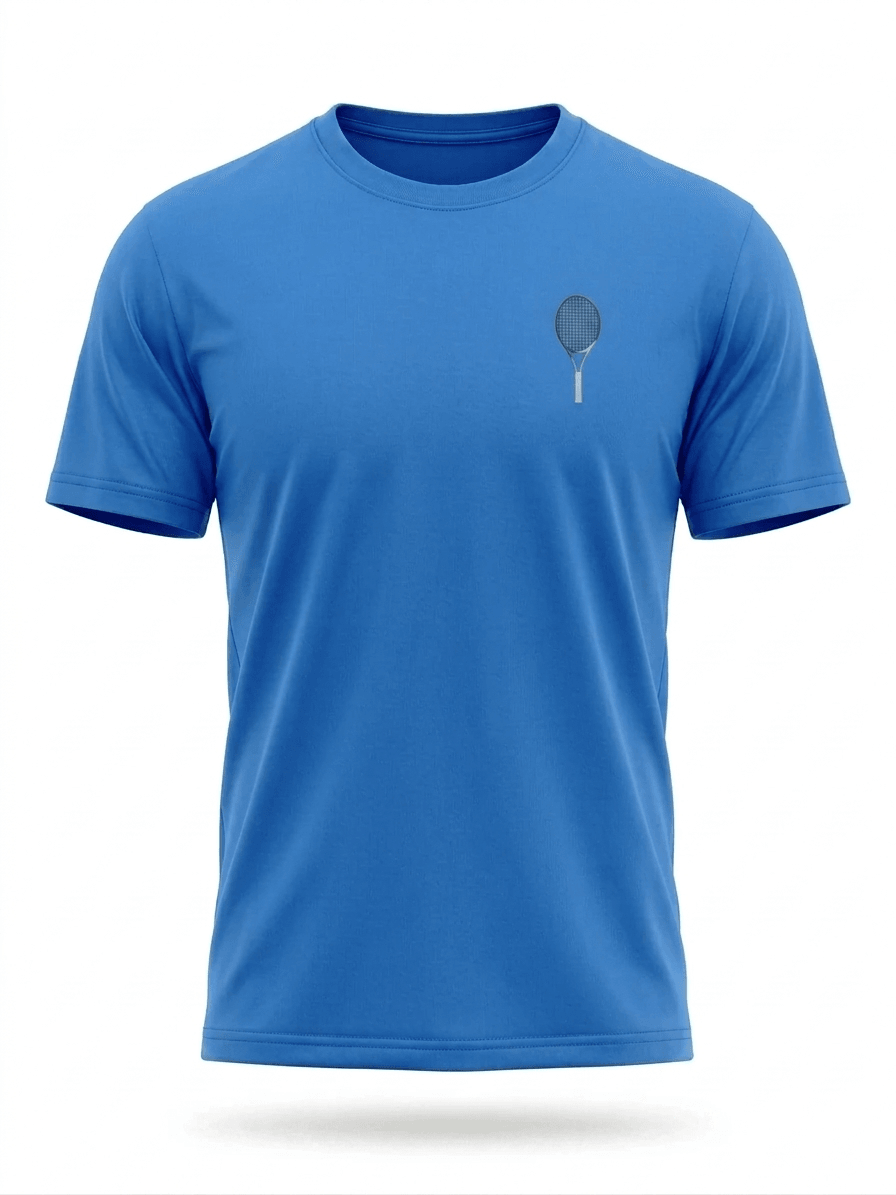 TENNIS RACKET SS TSHIRTS-HEATHER ROYAL