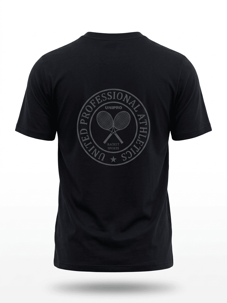 TENNIS CIRCLE LOGO SS TSHIRTS-BLACK