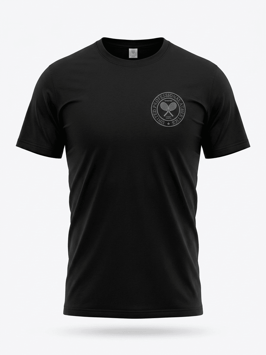 TENNIS CIRCLE LOGO SS TSHIRTS-BLACK