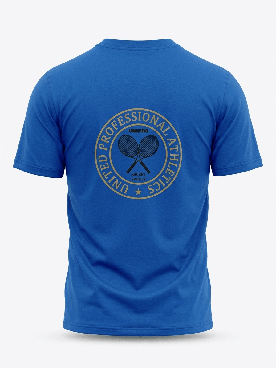 TENNIS CIRCLE LOGO SS TSHIRTS-HEATHER ROYAL